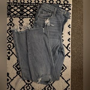 TINSELTOWN distressed straight leg jeans